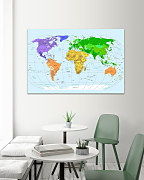 Obraz do kancelárie Politická mapa sveta 1547